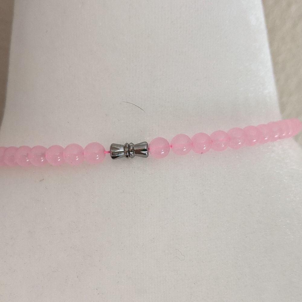 Pink Quartz Stone Necklace  - Picture 3 of 4